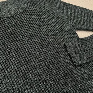 H&M Blue Sparkly Mockneck